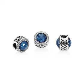 Charms PANDORA Ciemnoniebieskie serca