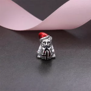 Charms PANDORA Świąteczny kotek