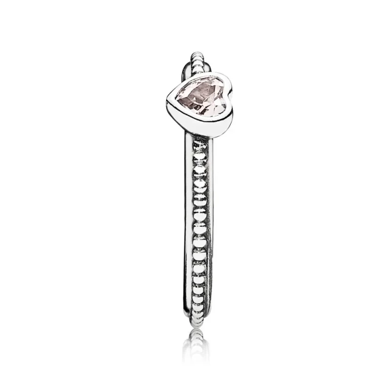 (zdjęcie do) PANDORA Delicate Pink Heart Ring - Wyświetl 2