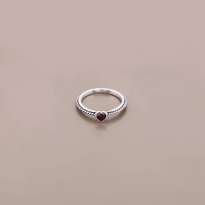 PANDORA Delicate Red Heart Ring