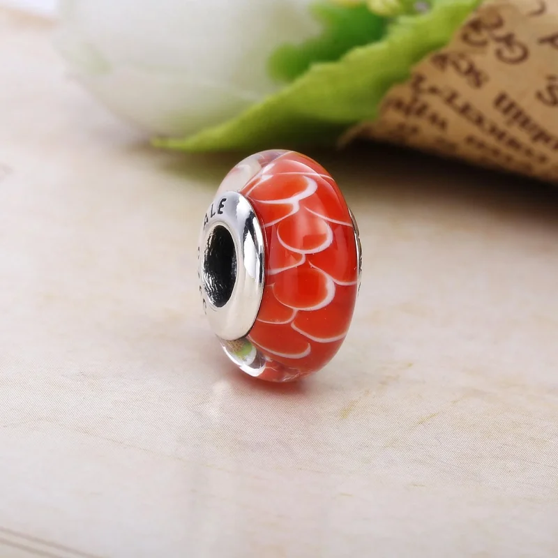 (zdjęcie do) PANDORA Mint Glitter Murano Bead - Wyświetl 2