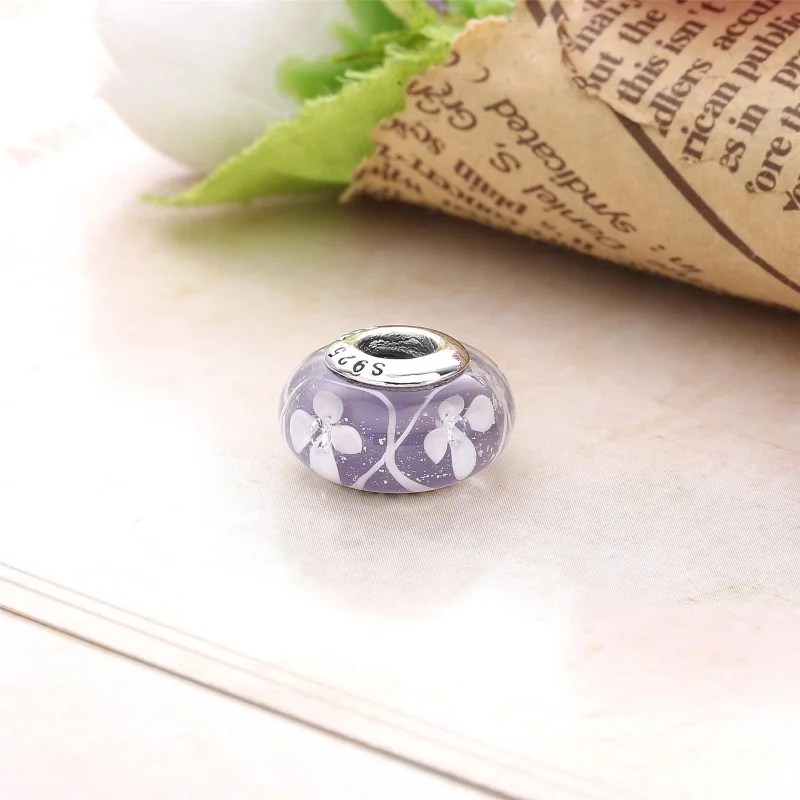 (zdjęcie do) PANDORA Purple Field of Flowers Bead - Wyświetl 2