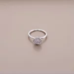 PANDORA Rose Garden Stackable Ring, Pink Enamel