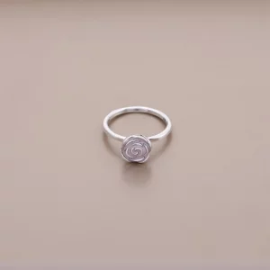 PANDORA Rose Garden Stackable Ring, Pink Enamel