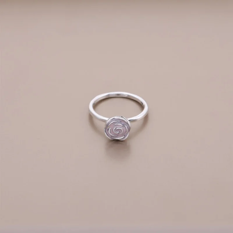 (zdjęcie do) PANDORA Rose Garden Stackable Ring, Pink Enamel - Wyświetl 2