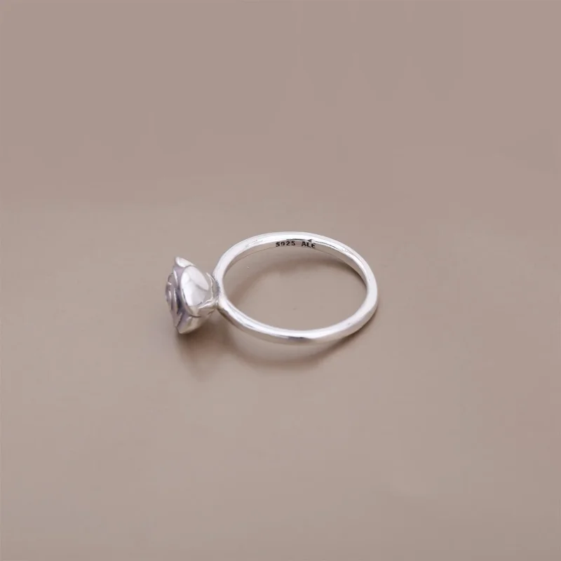 (zdjęcie do) PANDORA Rose Garden Stackable Ring, Pink Enamel - Wyświetl 3