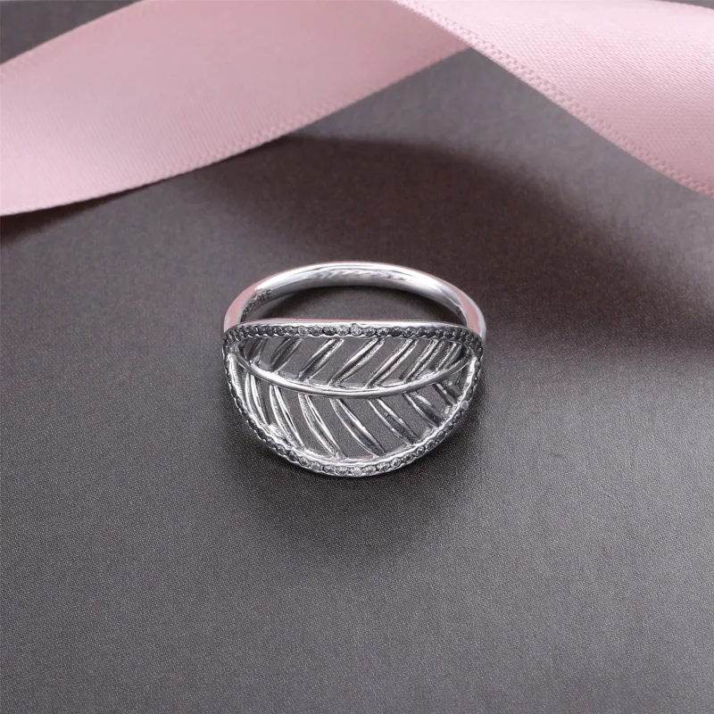 (zdjęcie do) PANDORA Tropical Palm Leaf Ring, Clear CZ - Wyświetl 2