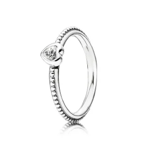 PANDORA Delicate Red Heart Ring (zdjęcie do) PANDORA Delicate Red Heart Ring