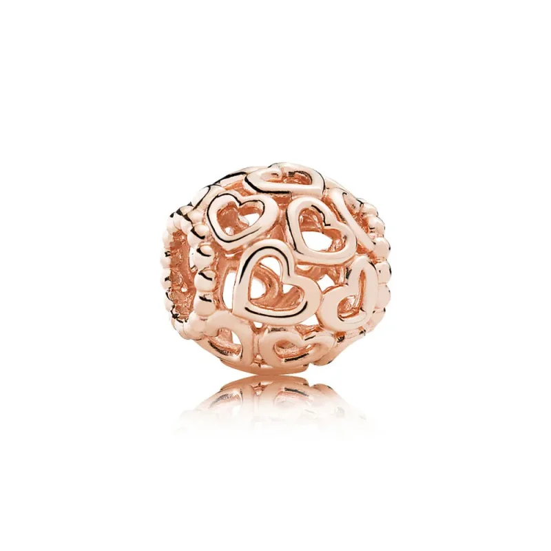(zdjęcie do) Charms Różowe Ażurowe Serduszka, PANDORA PL