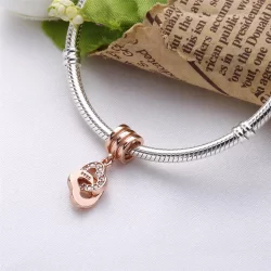 Zawieszka Dwa zamknięte serca, PANDORA Rose