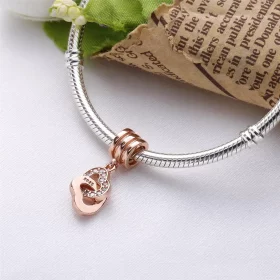 Zawieszka Dwa zamknięte serca, PANDORA Rose