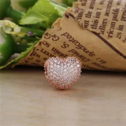 Klips Pavé Otwórz moje serce, PANDORA Rose