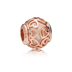Charms Serca Filigranowe, PANDORA Rose