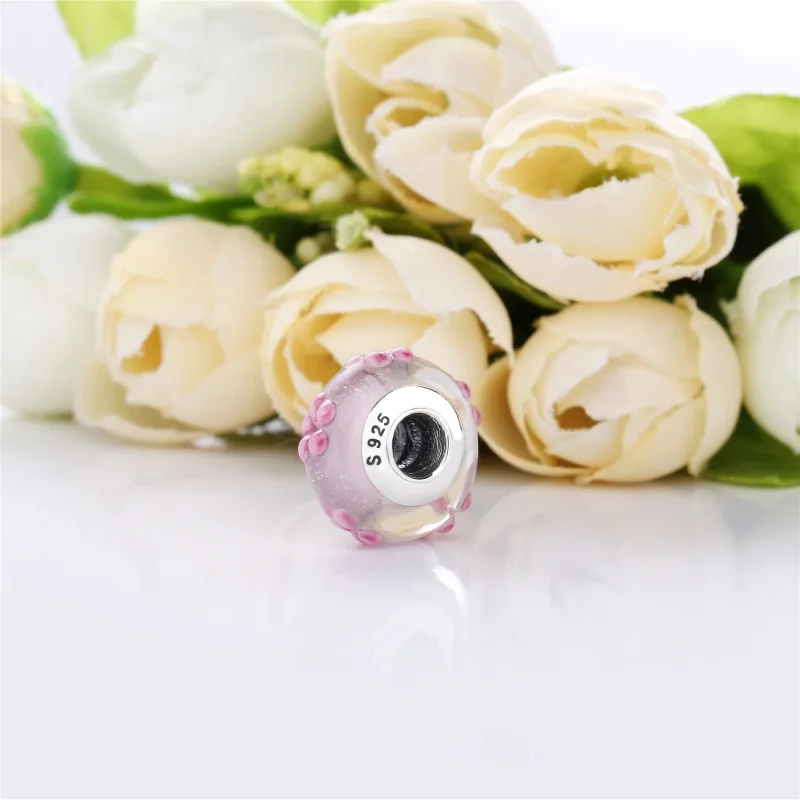 (zdjęcie do) Charms Różowy kwiat, Srebro 0,925, Szkło – PANDORA PL - Wyświetl 3