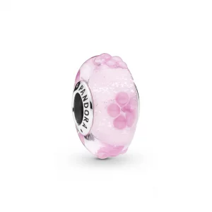 Charms Różowy kwiat, Srebro 0,925, Szkło – PANDORA PL