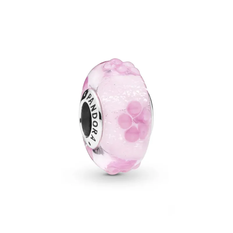 (zdjęcie do) Charms Różowy kwiat, Srebro 0,925, Szkło – PANDORA PL
