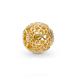 Charms Ażurowy kwiat, Pandora Shine, Srebro pozłacane – PANDORA P