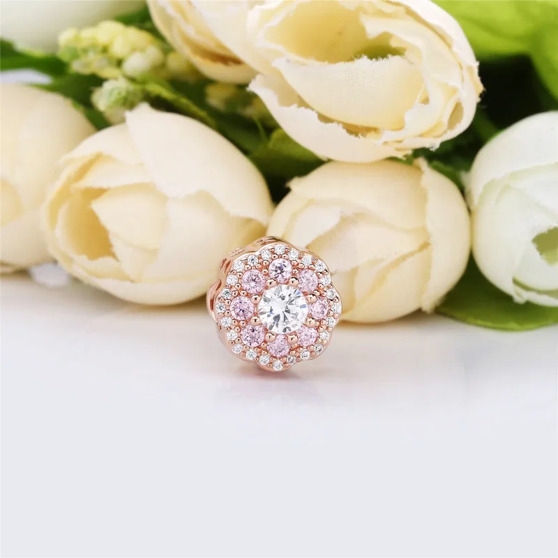 (zdjęcie do) Charms Błyszczący różowy kwiat, Pandora Rose, PANDORA Rose/MET, R - Wyświetl 2