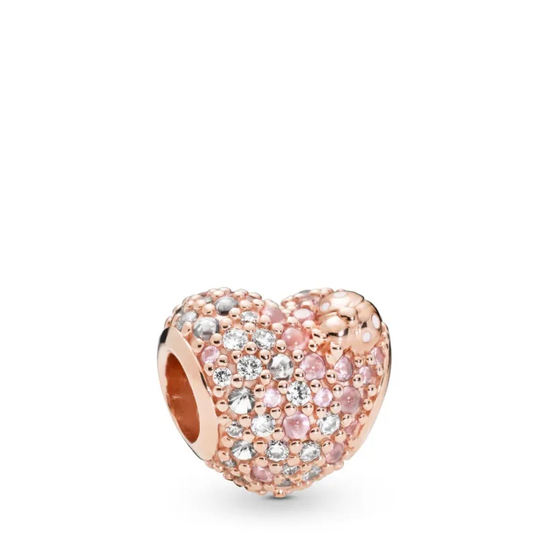 (zdjęcie do) Charms Błyszczące serce biedronki, Pandora Rose 787894NPOMX
