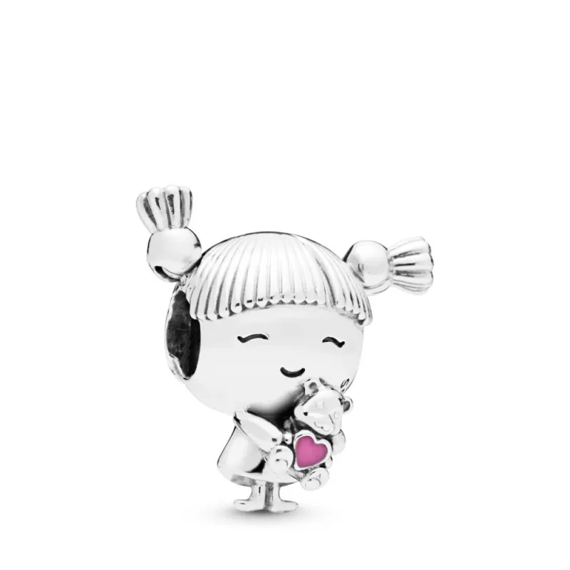 (zdjęcie do) Charms PANDORA Dziewczynka z warkoczykami 798016EN160