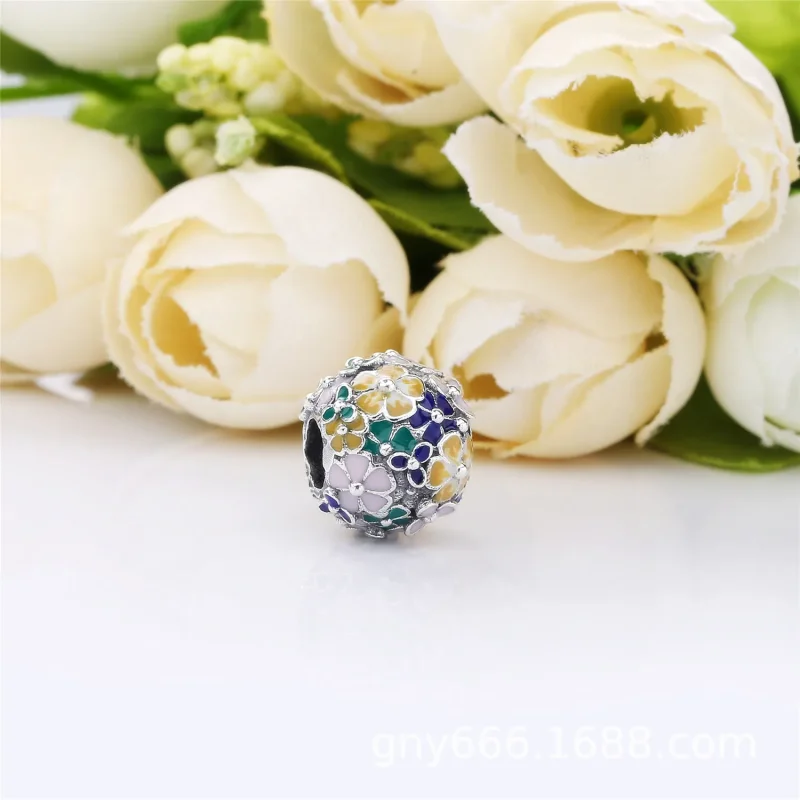 (zdjęcie do) Charms PANDORA Kompozycja kwiatowa 797907ENMX - Wyświetl 2