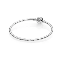 Disney, Srebrna bransoletka bangle PANDORA Zamek Fantasyland 10PNDA-64695