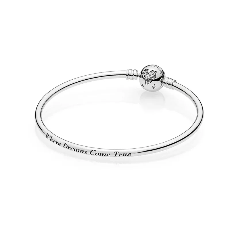 (zdjęcie do) Disney, Srebrna bransoletka bangle PANDORA Zamek Fantasyland 10PNDA-64695