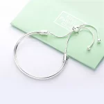 Srebrna bransoletka PANDORA ściągana bangle Moments, cyrkonia sześcienna 597953CZ