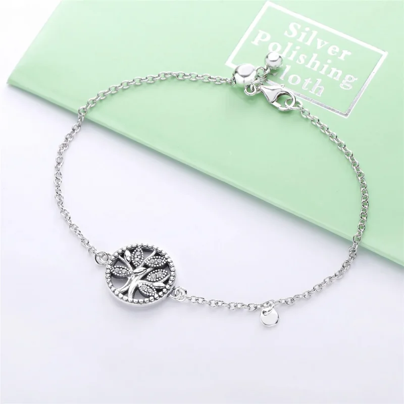 (zdjęcie do) Srebrna bransoletka PANDORA z motywem drzewa życia 597776CZ - Wyświetl 2