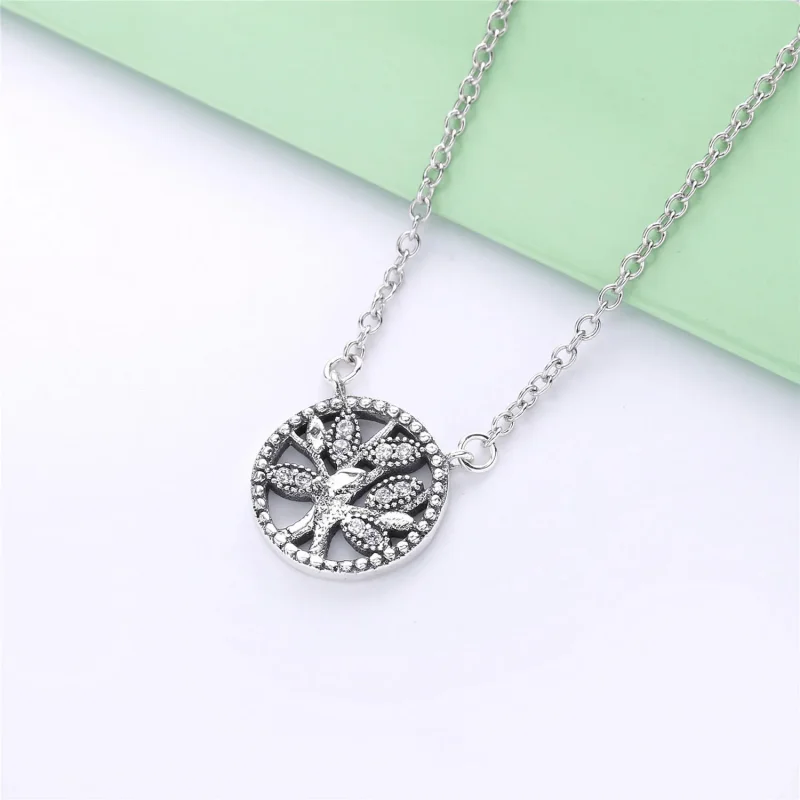 (zdjęcie do) Srebrny naszyjnik PANDORA, cyrkonia sześcienna 397780CZ - Wyświetl 2