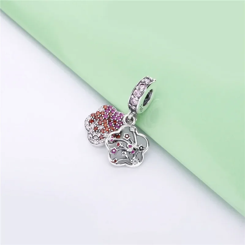 (zdjęcie do) Zawieszka PANDORA Pavé Kwiat brzoskwini 798112NCCMX - Wyświetl 2
