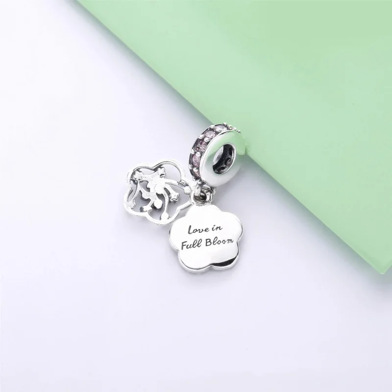 (zdjęcie do) Zawieszka PANDORA Pavé Kwiat brzoskwini 798112NCCMX - Wyświetl 4