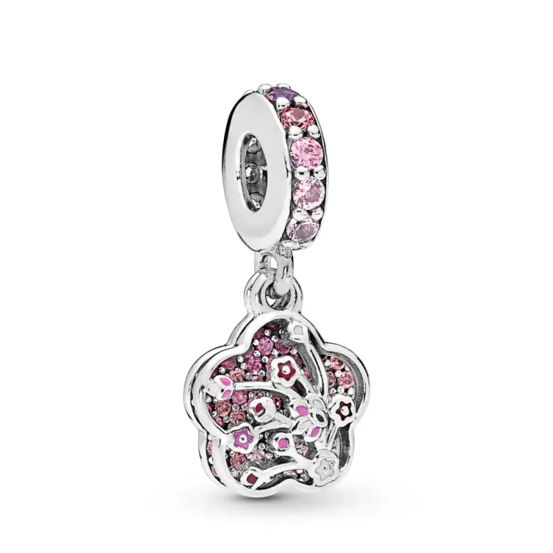 (zdjęcie do) Zawieszka PANDORA Pavé Kwiat brzoskwini 798112NCCMX