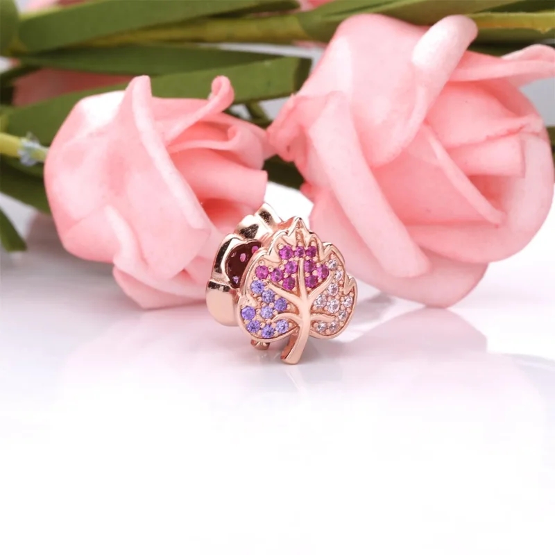 (zdjęcie do) Charms PANDORA Błyszczący liść Pavé 788322NPMMX - Wyświetl 2