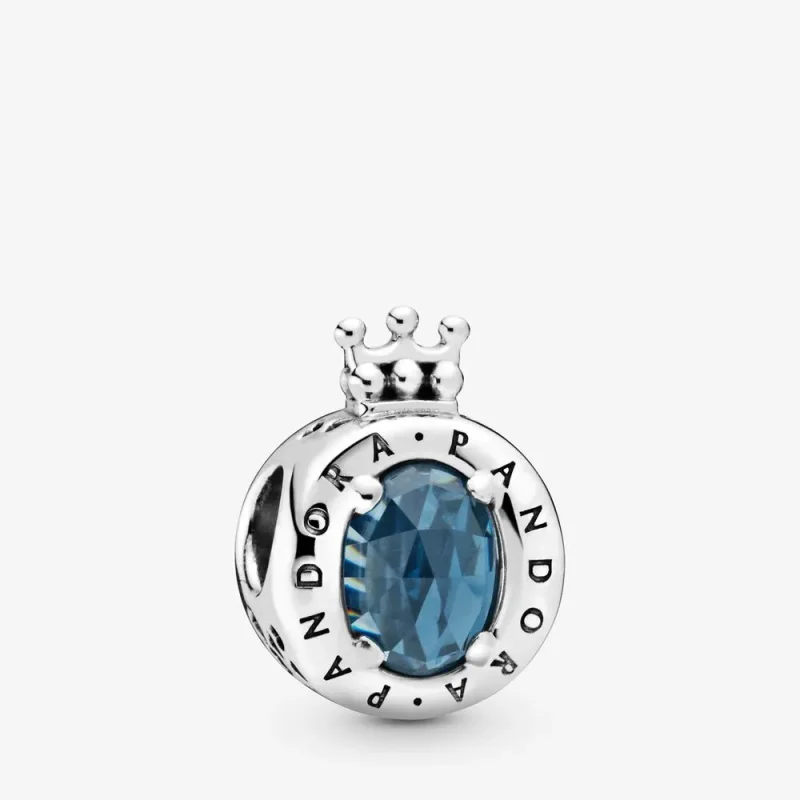 (zdjęcie do) Charms PANDORA Niebieski blask Monogram 798266NMB