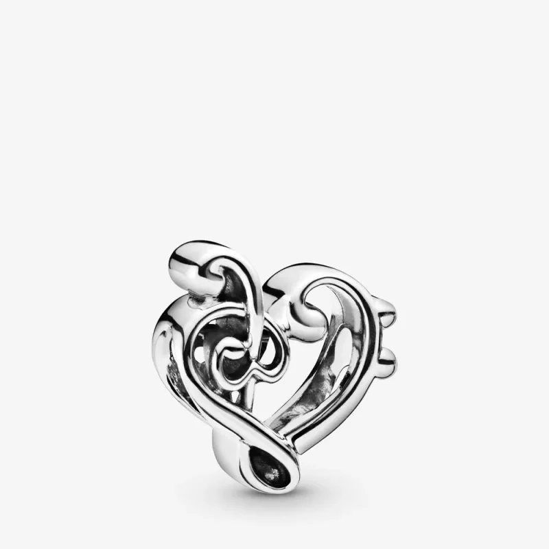 (zdjęcie do) Charms PANDORA Sercowy klucz wiolinowy 798346