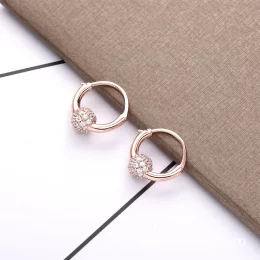 Kolczyki obręcze PANDORA Rose, cyrkonia sześcienna 288294CZ