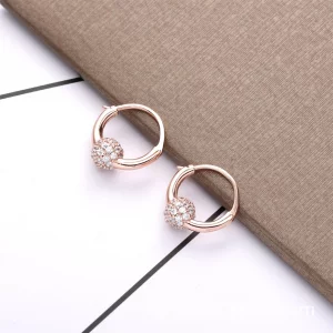 Kolczyki obręcze PANDORA Rose, cyrkonia sześcienna 288294CZ