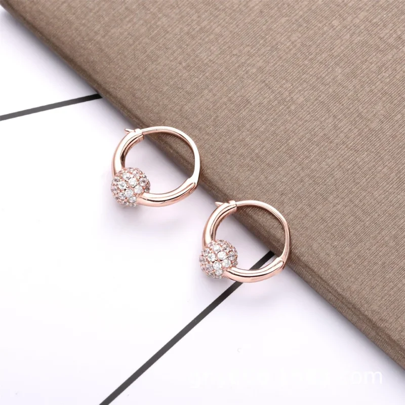 (zdjęcie do) Kolczyki obręcze PANDORA Rose, cyrkonia sześcienna 288294CZ - Wyświetl 2