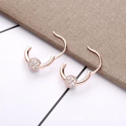 Kolczyki obręcze PANDORA Rose, cyrkonia sześcienna 288294CZ