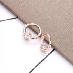 Kolczyki obręcze PANDORA Rose, cyrkonia sześcienna 288294CZ