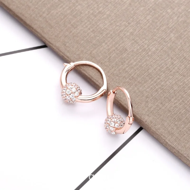 (zdjęcie do) Kolczyki obręcze PANDORA Rose, cyrkonia sześcienna 288294CZ - Wyświetl 4