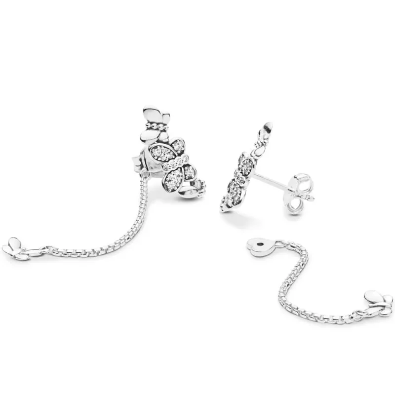 (zdjęcie do) Srebrne kolczyki PANDORA Olśniewające motyle 297964CZ - Wyświetl 2