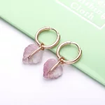 Kolczyki Pandora Rose z listkami z różowego szkła Murano 288317PMU