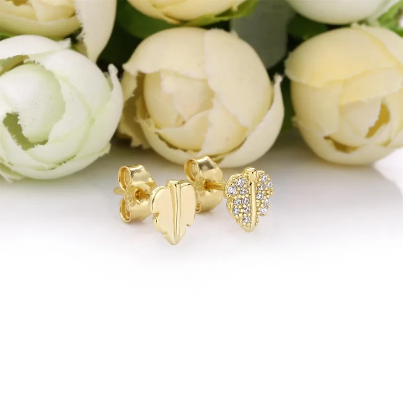 (zdjęcie do) Kolczyki PANDORA Shine Shining & lśniący liść 268334CZ - Wyświetl 2