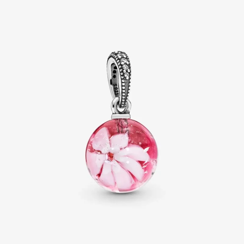 (zdjęcie do) Naszyjnik PANDORA Kwiat brzoskwiniowego kwiatu 798082CZ