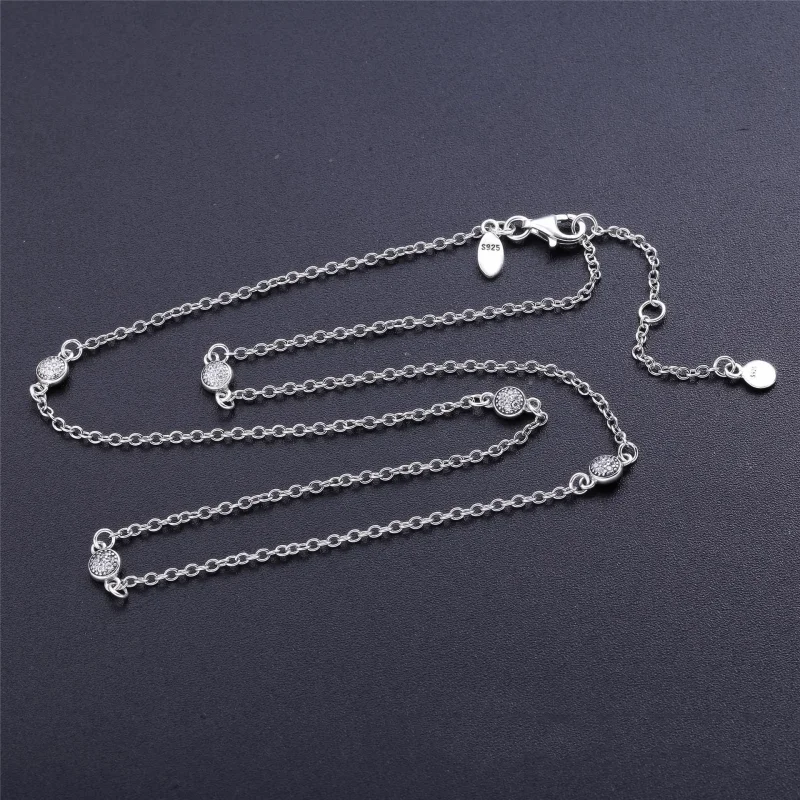 (zdjęcie do) Naszyjnik PANDORA Olśniewające kropelki Dainty 590525CZ - Wyświetl 4