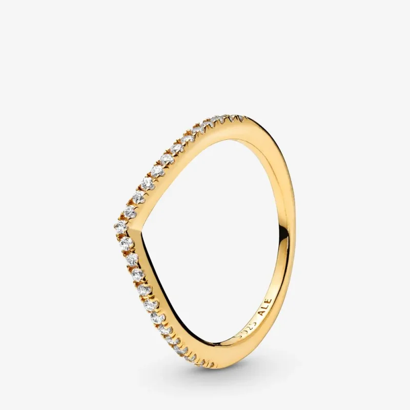 (zdjęcie do) Pierścionek PANDORA Shine Musujące Wishbone 166316CZ