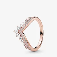 Pierścionek Wishbone PANDORA Rose, cyrkonia sześcienna 187736CZ