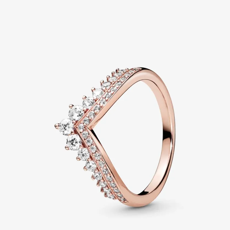 (zdjęcie do) Pierścionek Wishbone PANDORA Rose, cyrkonia sześcienna 187736CZ